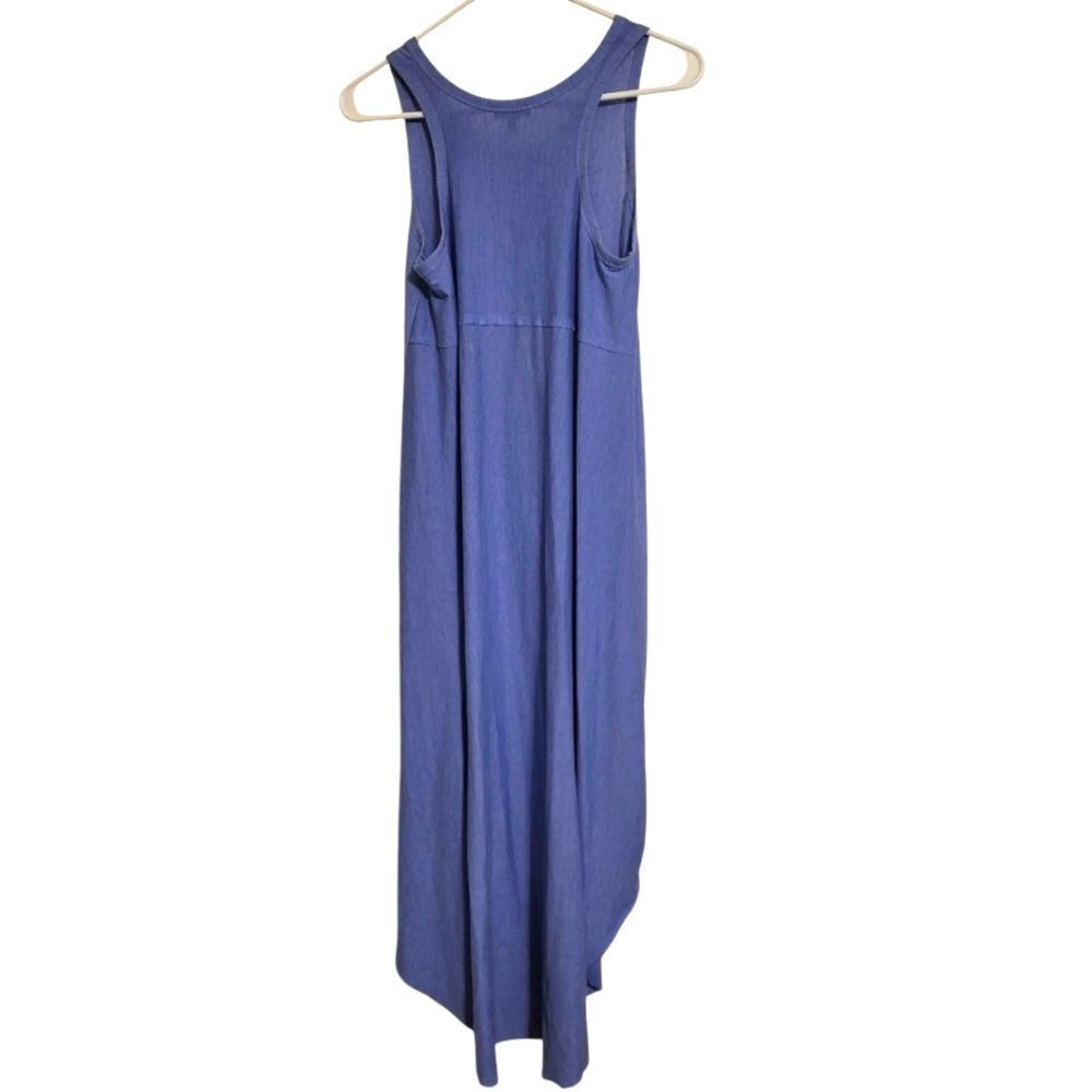 Express Super Soft Blue Tank Maxi Dress Sharkbite Hem, Size XS* - Picture 2 of 6